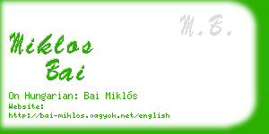 miklos bai business card